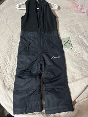 Arctix Kids Black Insulated Snow Overalls